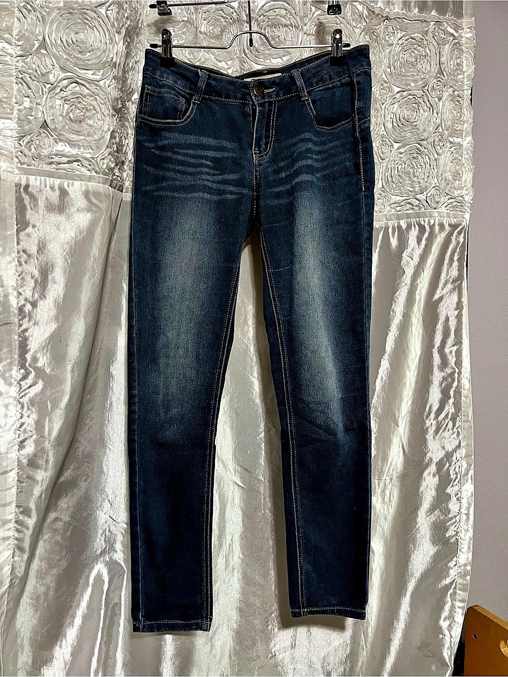 Paris Blues Skinny Jeans in Blue Waist 5